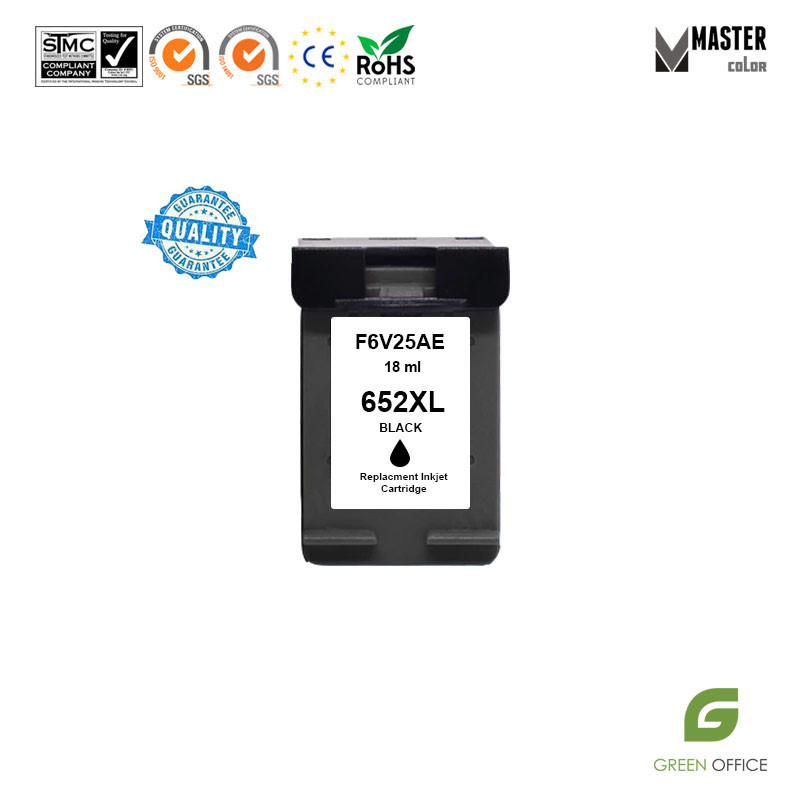 HP 652XL black 18 ml (F6V25AE) kompatibilni kertridž Master Color